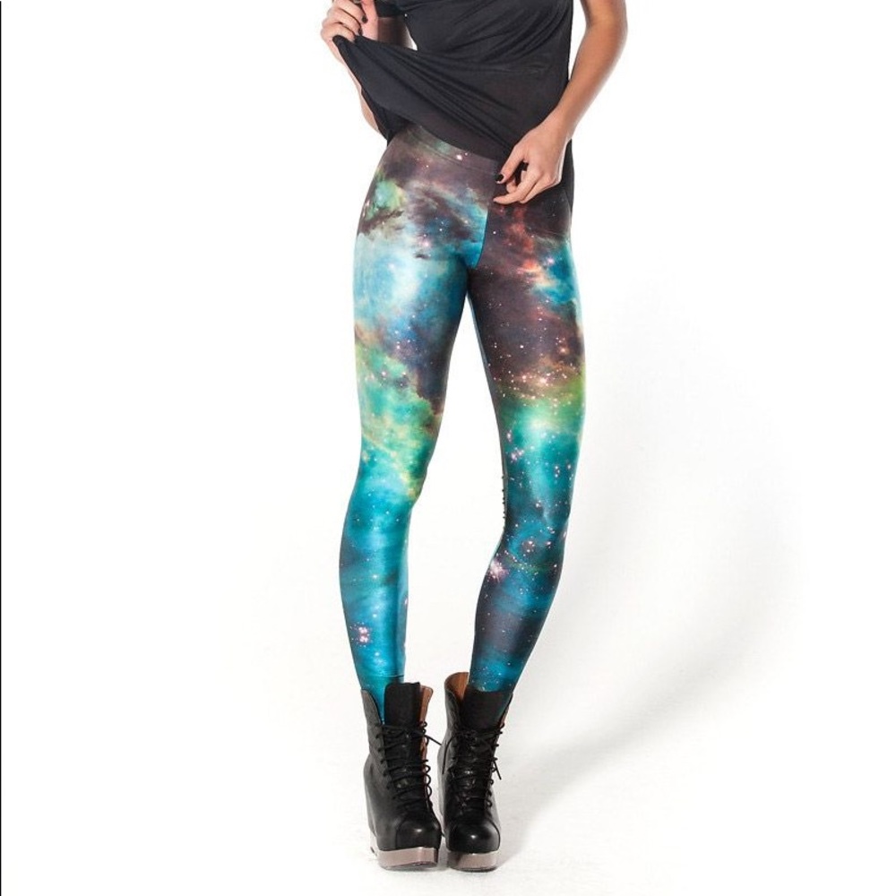 BlackMilk Galaxy Green Leggings